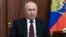 블라디미르 푸틴 러시아 대통령이 21일 모스크바에서 우크라이나 동부 분리주의 지역의 독립 승인 결정에 대해 TV 연설을 했다.