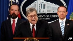 William Barr govori na press konferenciji