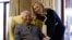 Secretary of State Hillary Rodham Clinton meets with former South Africa President Nelson Mandela, 94, at his home in Qunu, South Africa, Aug. 6, 2012.