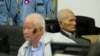 FILE: Khieu Samphan and Nuon Chea in a 2013 hearing at the Khmer Rouge tribunal. (Courtesy Image of Mark Peters/ECCC)
