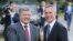FILE - Ukrainian President Petro Poroshenko, left, and NATO Secretary General Jens Stoltenberg meet in Kyiv, Ukraine, July. 10, 2017.