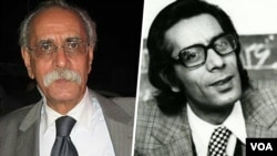 نوذر آزادی در کاراکتر «جعفر قاطبه» (راست) و عکسی از او در سال‌های اخیر 