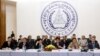 Cambodian and foreigners judges and prosecutors sit during a press conference inside the court hall of Khmer Rouge Tribunal headquarters in Phnom Penh, file photo. 