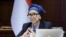 Menteri Luar Negeri Retno Marsudi hari Rabu (24/6) mengikuti pertemuan virtual bersama sejumlah menteri luar negeri membahas isu Israel-Palestina. Courtesy : Kemlu RI.