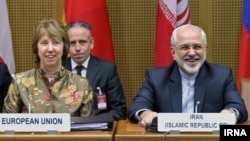 ظریف و اشتون در مذاکرات اتمی ایران در وین