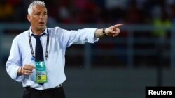 L'ancien entraîneur du Gabon Jorge Costa lors de la Coupe d'Afrique des Nations à Bata, le 21 janvier 2015.