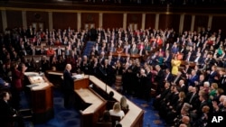 美国总统拜登2023年2月7日在国会山发表国情咨文。