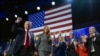 2024年11月6日，共和党总统候选人、美国前总统特朗普在夫人梅拉尼娅和家人的陪同下来到在佛罗里达州西棕榈滩会议中心举行的选举夜集会。