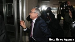 Arhova - Vlasnik "Delta Holdinga" Miroslav Mišković ulazi u zgradu MUP-a u Beogradu.