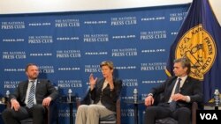 Министры иностранных дел Латвии, Литвы и Эстонии в национальном пресс-клубе Вашингтона. 6 февралоя 2025года. 