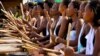 Rwanda's only female drumming troupe is made up of both Hutus and Tutsis, many of whom are still traumatized by the 1994 genocide. (Courtesy Lex Fletcher) 