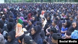 በዱከም ከተማ የ "eastern industrial zone’ ሠራተኞች ያደረጉት የተቃውሞ ሰልፍ