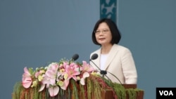 台湾总统蔡英文就职演说 2016年5月20日。（摄影：齐勇明）