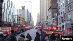 'Yan sanda sun datse wata hanya a kusa da inda aka samu fashewa a birnin New York