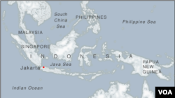 ແຜນທີ່ຂອງປະເທດອິນໂດເນເຊຍ.