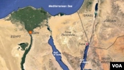 موقعیت شهر طابا در مصر