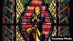 美国第一任总统乔治•华盛顿跪着祷告