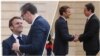 France, Paris, Serbian president Aleksandar Vucic and Kosova prime minister Albin Kurti during meeting with French president Emmanuel Macron (Foto: Instagram/@buducnostsrbijeav, Twitter/@akurti) 