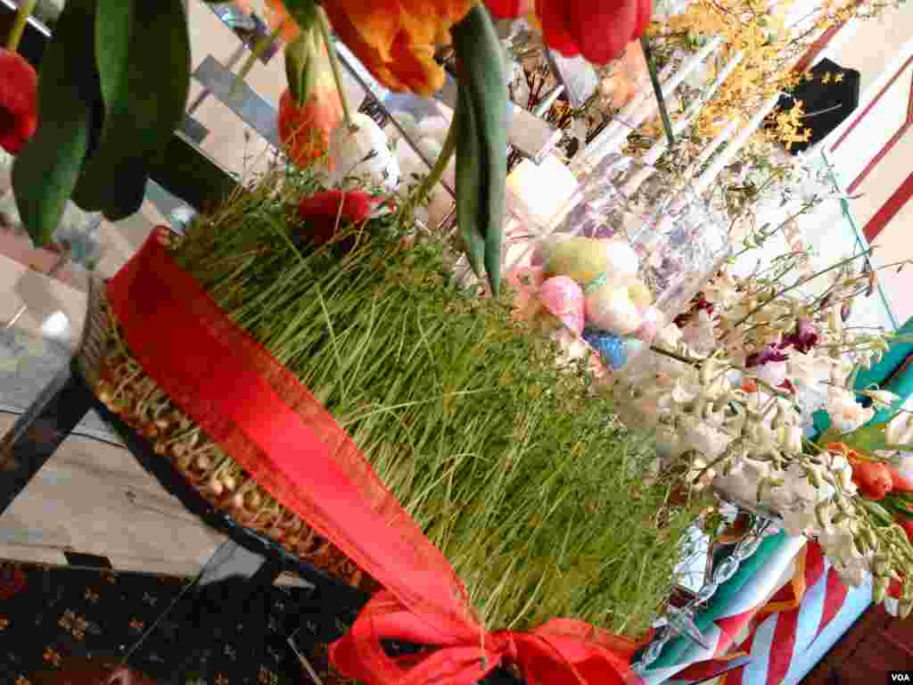 سفره هفت سین، بدون سبزه می شود؟ سفره هفت سین در مراسم نوروزی کنگره آمریکا.