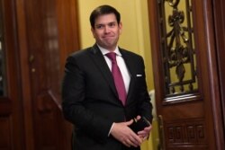 Sen. Marco Rubio, R-Fla., walks on Capitol Hill in Washington, Feb. 3, 2020.
