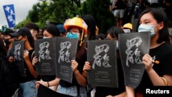 香港学生在香港中文大学举行反送中罢课行动。（2019年9月2日）