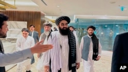 阿富汗塔利班政权代理外长穆塔基在巴基斯坦出席会议。（美联社2023年5月8日）