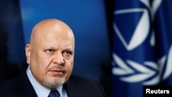 FILE - International Criminal Court (ICC) Prosecutor Karim Khan attends an interview with Reuters in The Hague. He has arrived in the DR Congo, as the country grapples with an upsurge in fighting in the east.