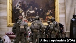Wafuasi wa Rais Donald Trump walipovamia Bunge la Marekani Januari 6, 2021. (AP Photo/J. Scott Applewhite)