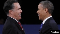 Republican presidential nominee Mitt Romney and U.S. President Barack Obama
