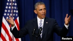2015年2月18日美国总统奥巴马在白宫打击暴力极端主义峰会上讲话