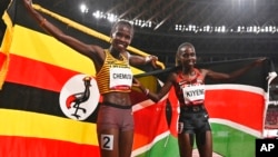 ዩጋንዳዊቷ ፔሩዝ ቼሜታይ፣ ኬኒያዊቷ ሃይቪን ኪያንግ