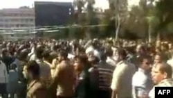 Протесты в сирийском городе Дараа.