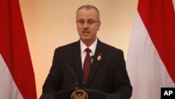 PM Palestina Rami Hamdallah memberikan sambutan dalam pembukaan pertemuan ke-2 konferensi Kerjasama Negara-negara Asia Timur untuk Palestina (CEAPAD) di Jakarta (1/3).
