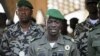Mali's junta leader Captain Amadou Sanogo speaks during a new news conference at his headquarters in Kati, April 3, 2012.
