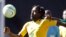 Lerato Chabangu des Bafana Bafana lors d'un match à Soweto, 17 août 2017.