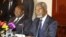 Former U.N. Secretary-General Kofi Annan (R) attends a news conference with former President of Tanzania Benjamin Mkapa in Nairobi, Kenya, October 11, 2012.
