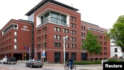 FILE - The Hilton Hotel in Hague, the Netherlands on April 30, 2024. Experts say hotel companies with worldwide locations can be good places for students who know AI to start their careers. (REUTERS/Piroschka van de Wouw/FILE)