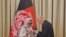  Presiden Afghanistan Ashraf Ghani menganugerahkan Bintang Kehormatan “Malalai” kepada Menteri Luar Negeri Indonesia Retno Marsudi atas kerja keras memajukan hubungan bilateral kedua negara, 1 Maret 2020.