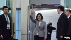 台湾总统蔡英文10月28日出访南太平洋3个邦交国 (台湾总统府图片)