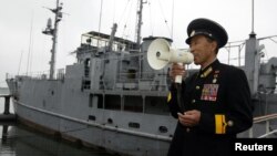 지난 1968년 북한에 나포된 미 해군 정보함 푸에블로 호. 현재 북한은 푸에블로 호를 관광명소로 사용하고 있다.