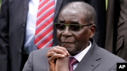 FILE - Zimbabwean President Robert Mugabe.