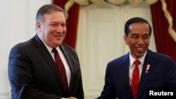 Mike Pompeo da shugaban Indonesia Joko Widodo