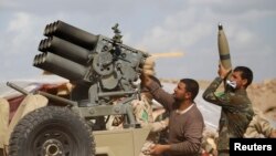 Pasukan Irak dan pejuang Syiah dalam pertempuran melawan militan ISIS di provinsi Saladin (2/3).