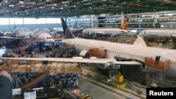 美国南卡罗莱纳州北查尔斯顿的工厂正在生产波音787客机（2019年1月17日）。