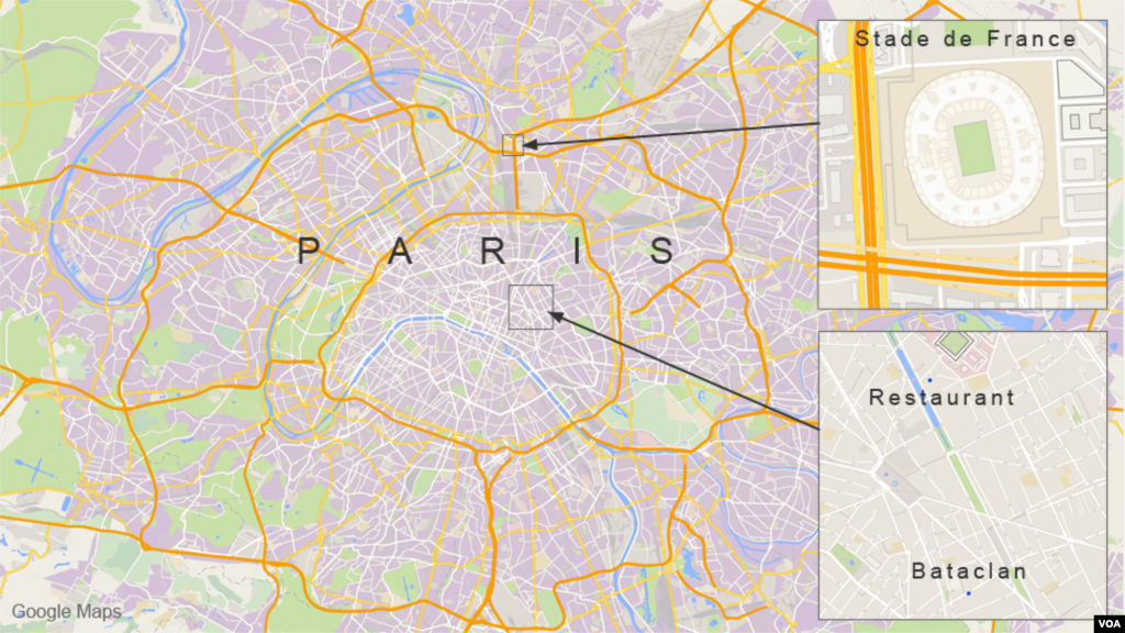 巴黎多处发生袭击事件。