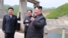 North Korean leader Kim Jong Un visits Kumyagang Power Station No. 2 in North Korea in this May 4, 2019, photo supplied by the Korean Central News Agency.