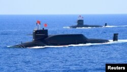 중국의 094A형 탄도미사일발사 핵추진 잠수함. (자료사진)