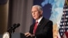 U.S. Vice President Mike Pence speaks on the future of the U.S. relationship with China at the Wilson Center in Washington, Oct. 24, 2019.