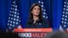 Kandidatkinja za republikansku nominaciju i bivša ambasadorka u UN Niki Hejli govori na univerzitetu Klemson u Grinvilu u Južnoj Karolini, 20. februara 2024. (Rojters/Alyssa Pointer)