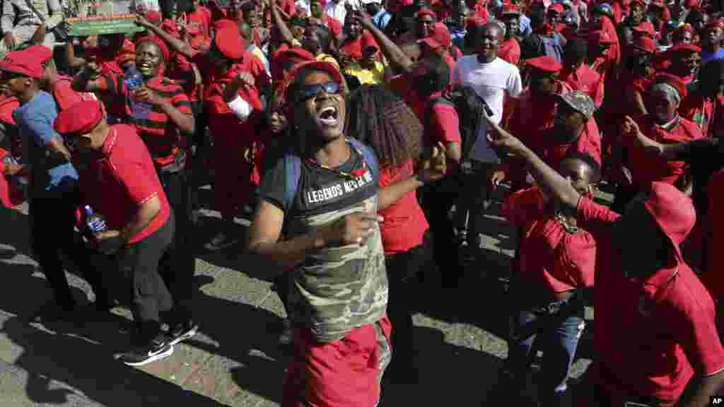 Des manifestations en Afrique du Sud pour le départ du président Jacob Zuma en Afrique du Sud, le 2 novembre 2016.